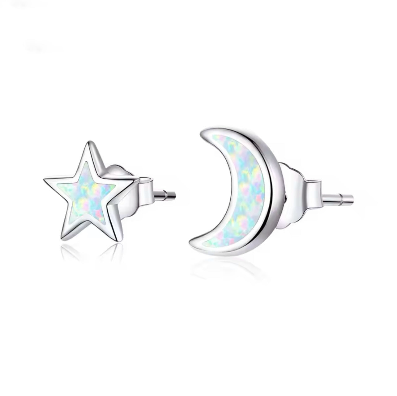 Star & Moonlight Opal Aretes