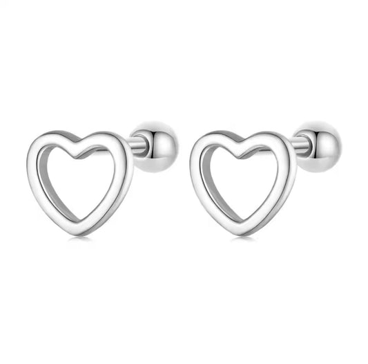 Simple Hearts Screw Aretes